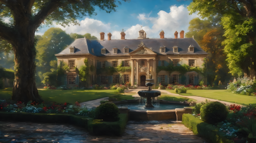 A-painting-of-an-English-country-estate
