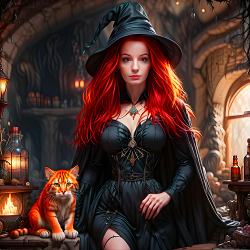 A-witch-and-her-cat