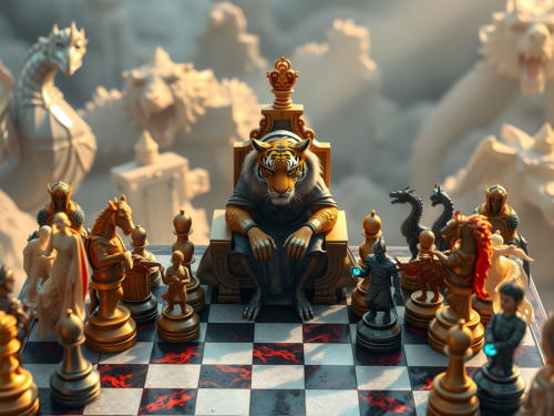 Chess-Set-with-a-Tiger-King (1)
