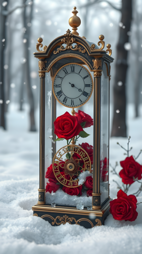 Christmas-Glass-Rose-Clock (1)