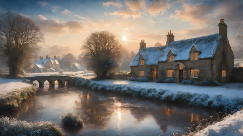 Cotswold-Cottages-in-the-Winter