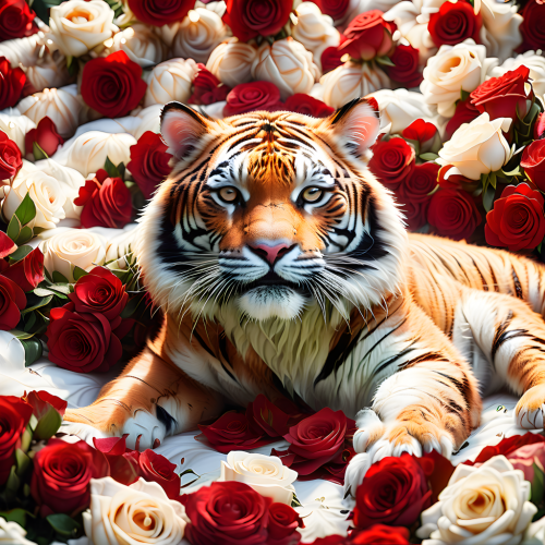 Tiger-in-Roses
